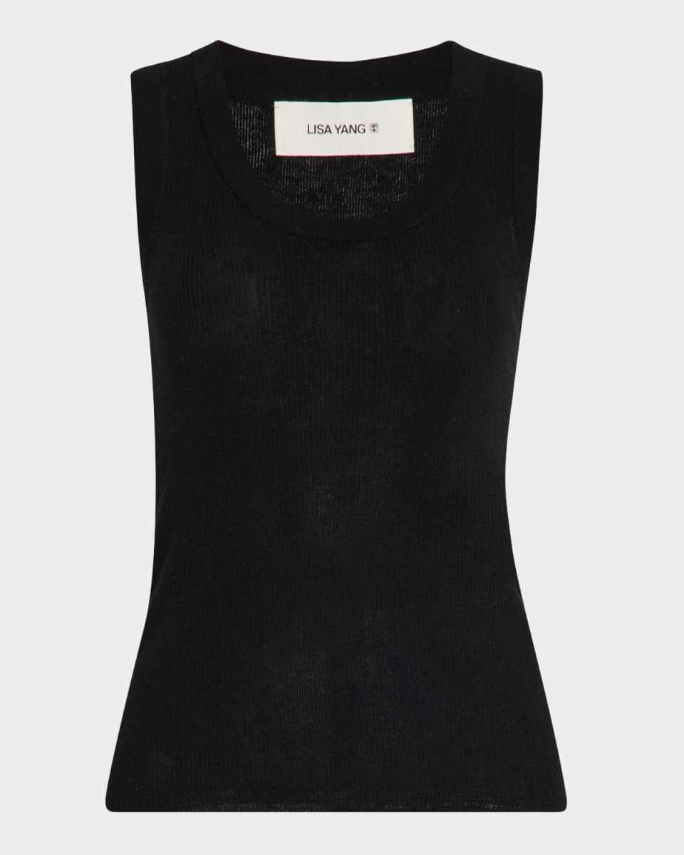 Ina Scoop-Neck Cashmere Tank